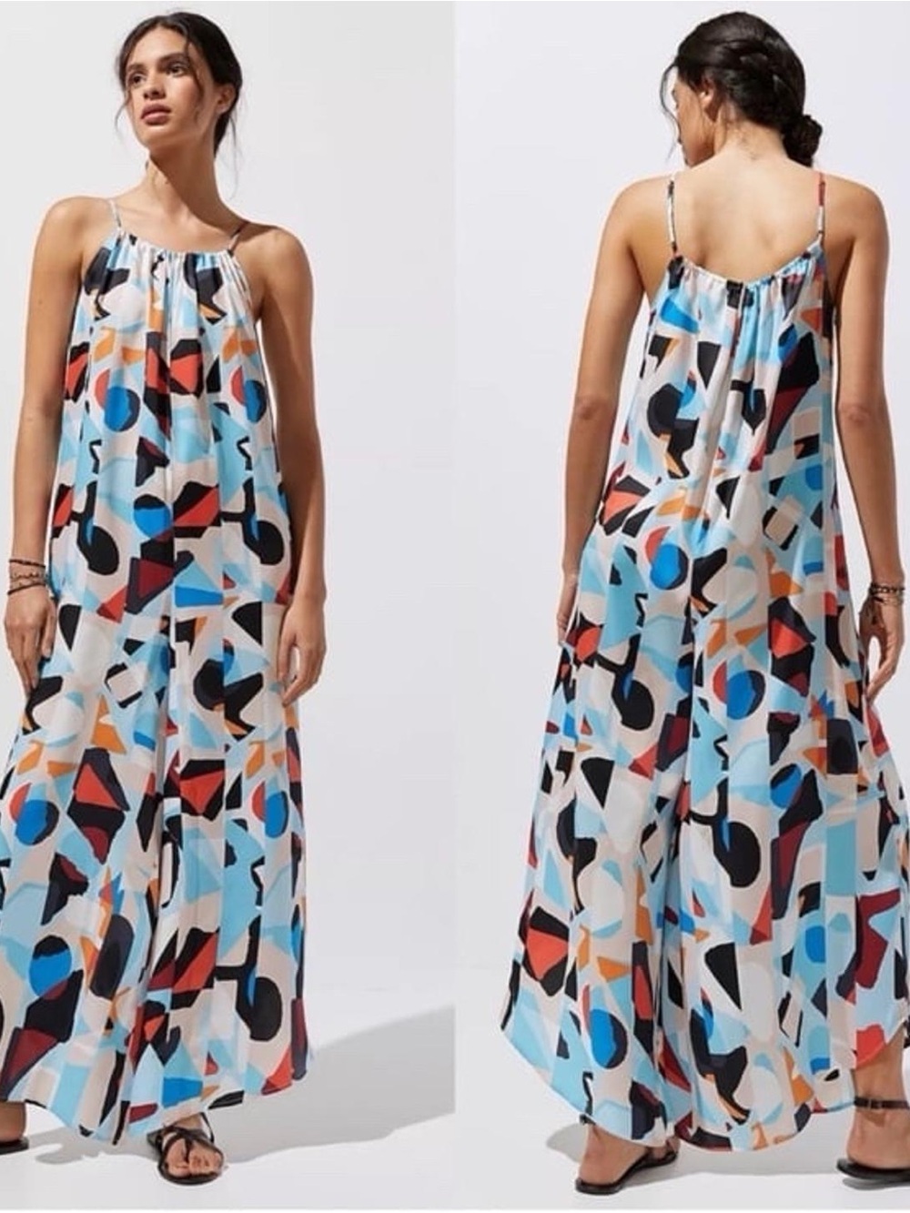 Anthropologie Geometric Patterned Jumpsuit Size M